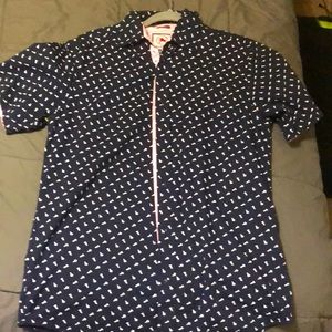 Cute, nautical, collared shirt size medium for men